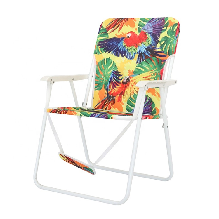 Strong Steel Portable Lightweight High Seat Outdoor Beach Fold Chair