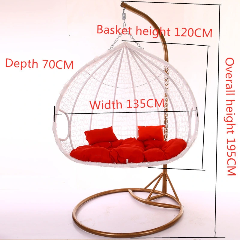 Single Hanging Basket Outdoor New Weaving Flower Shape Outdoor Garden Furniture PE Rattan Swing Chair