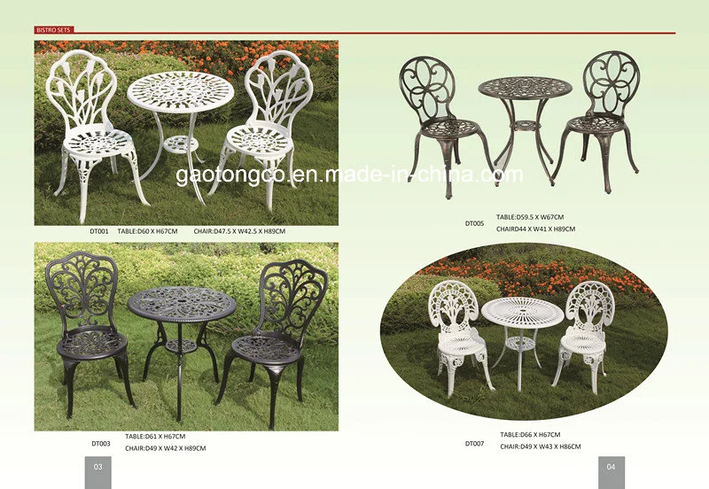 All Weather Cast Aluminum Outdoor Garden Furniture Dining Furniture Set