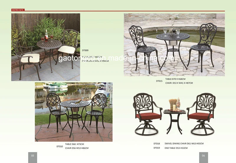 All Weather Cast Aluminum Outdoor Garden Furniture Dining Furniture Set