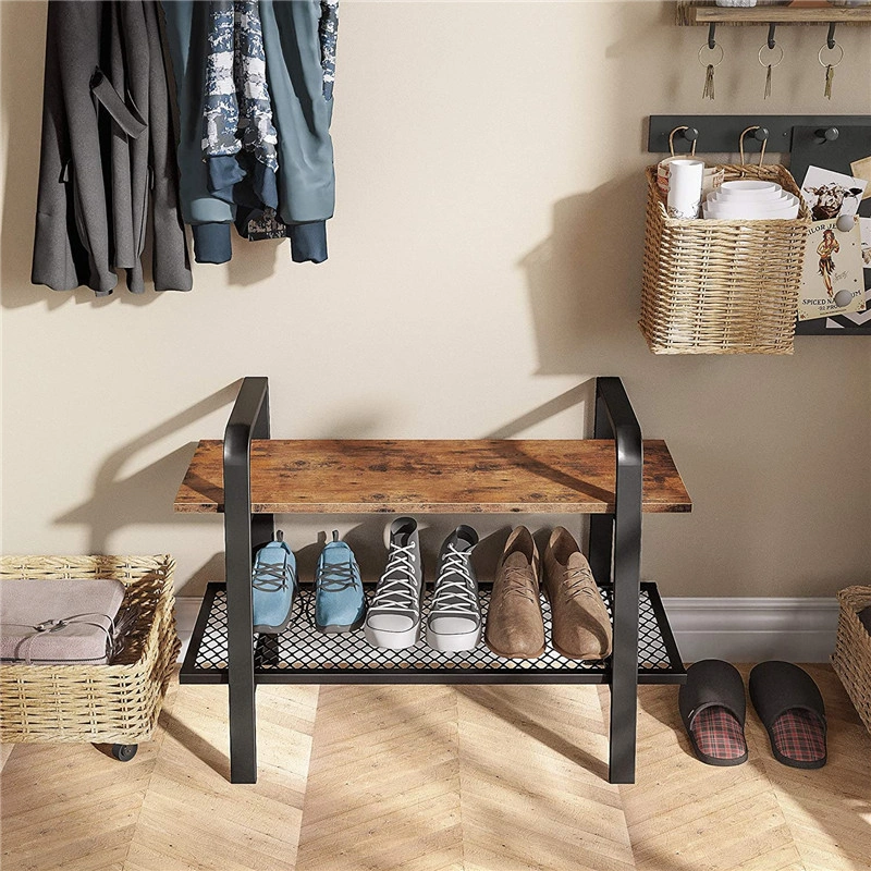 Simple Entrance Small Apartment Shoe Changing Stool Rack 0353