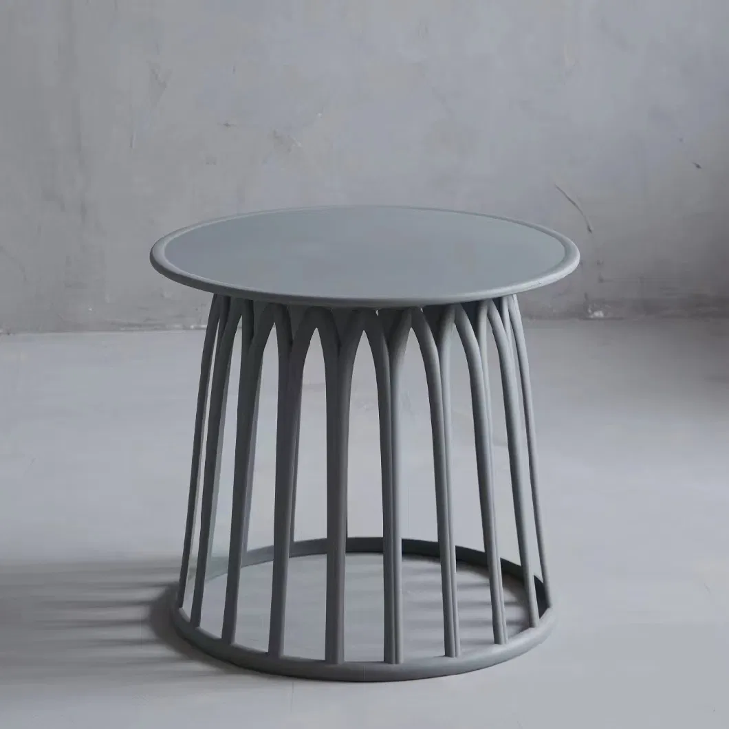 Plastic Stool Stacked Chair Round Small Coffee Table Corner Balcony Small Table Low Stool Table and Chair Dual-Use