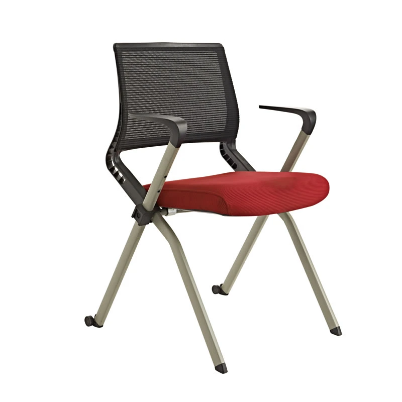 White Mesh Lecture Chair with Fold up Seat