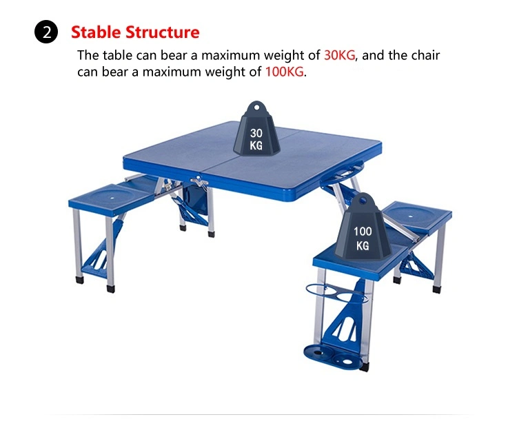 Portable Folding Stool and Table Set Collapsible