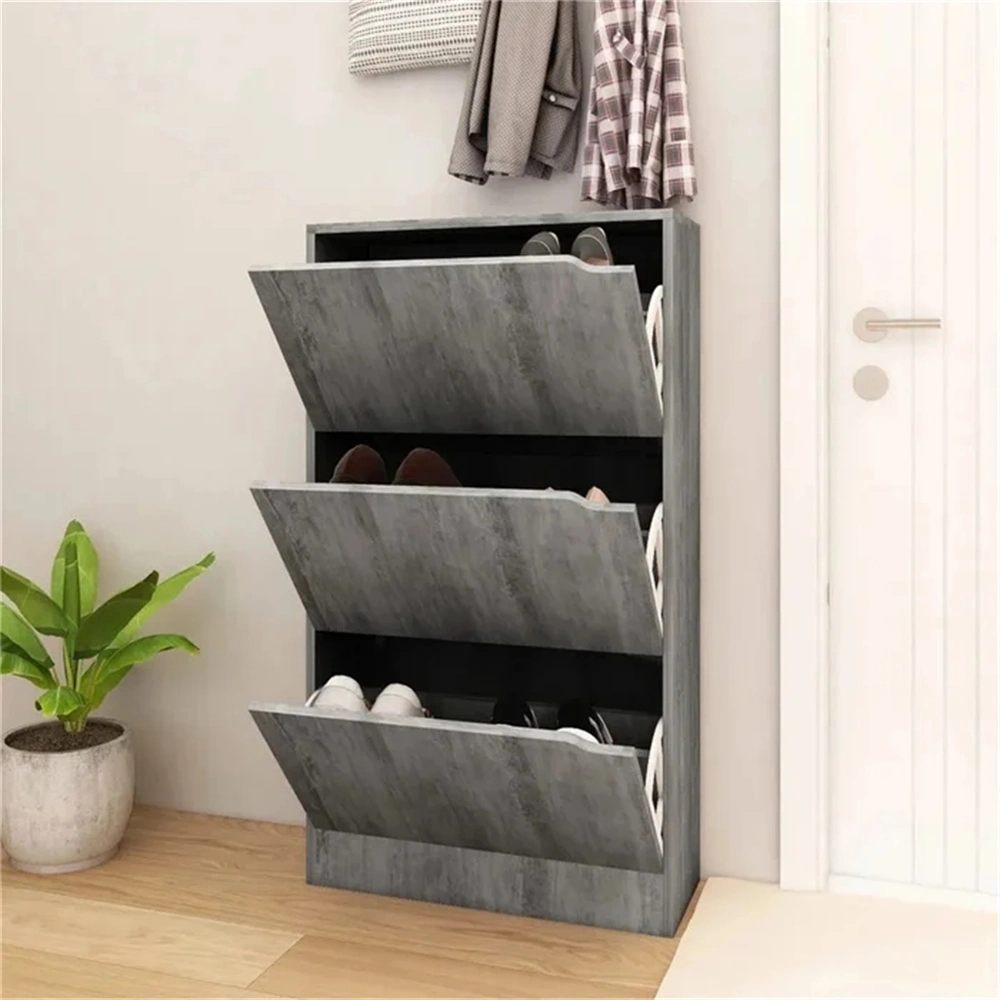 Modern 3-Tier Storage Locker Home Furniture Wooden Shoe Rack Wholesale