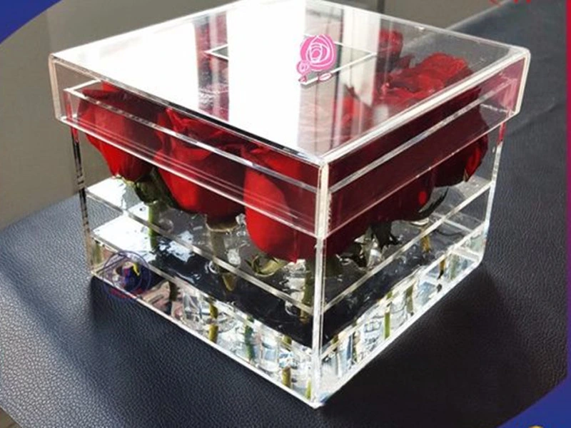 Wholesale Clear Transparent Plexiglass Shoe Box Rectangular Acrylic Display Stand