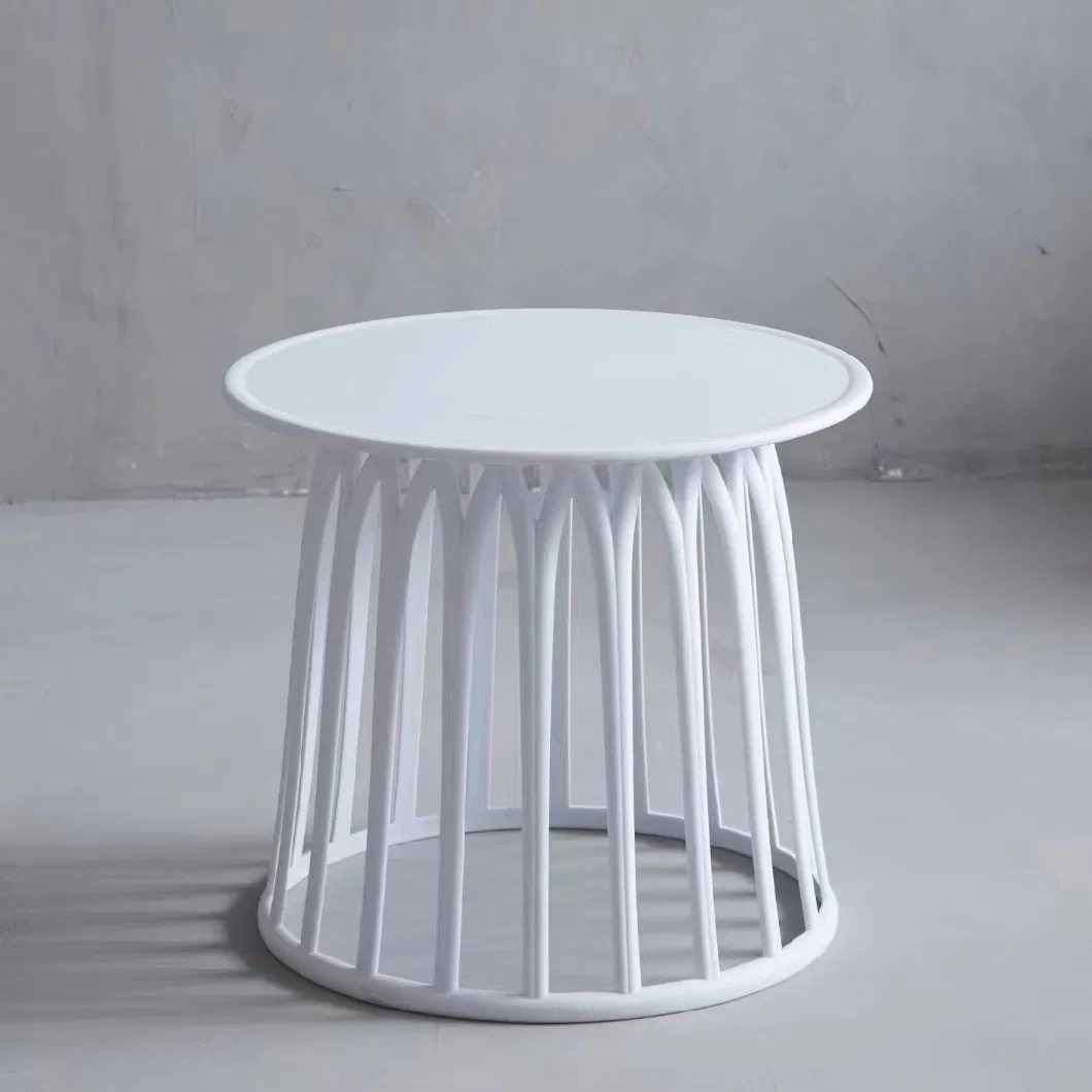 Plastic Stool Stacked Chair Round Small Coffee Table Corner Balcony Small Table Low Stool Table and Chair Dual-Use