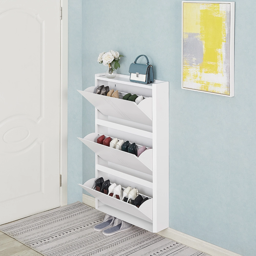 Gdlt Home Use Flip-Down Shoe Cabinet Modern Ultra-Thin Space Saving Shoe Racks Cabinet Zapatera