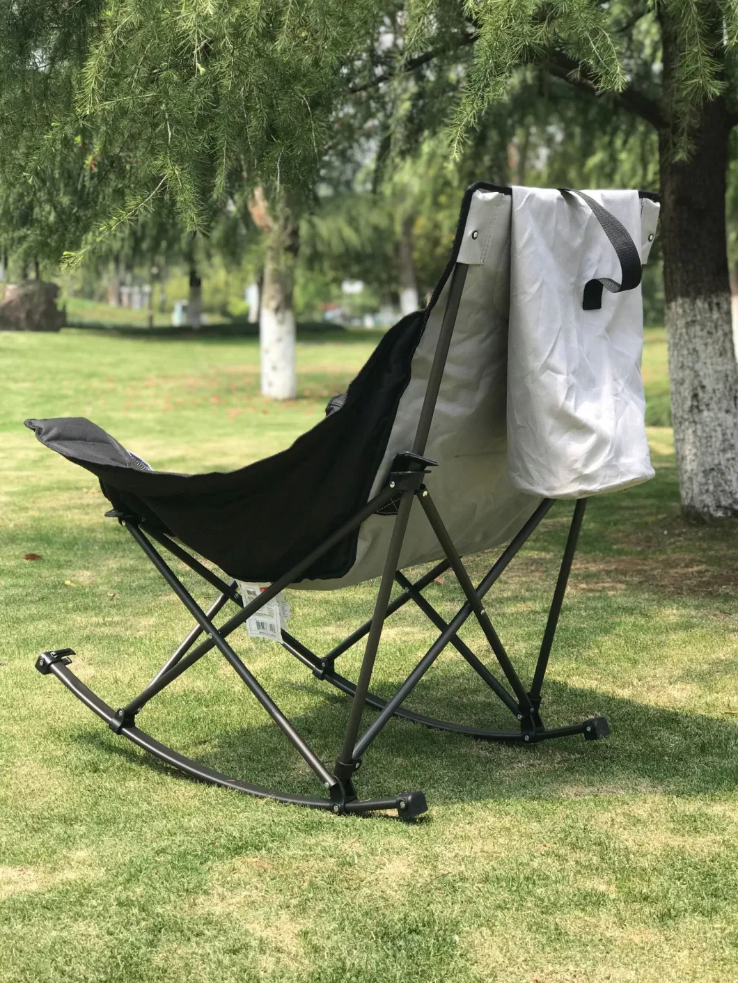 Folding Rocking Camping Chair Portable Outdoor Rocker Relax Outdoor Folding Chair