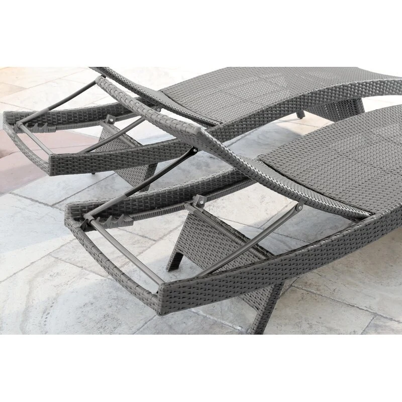 Aluminum Outdoor Patio Chaise Lounge Chair Sun Lounger for Hotel Deck Beach Yard Swimming Pool
