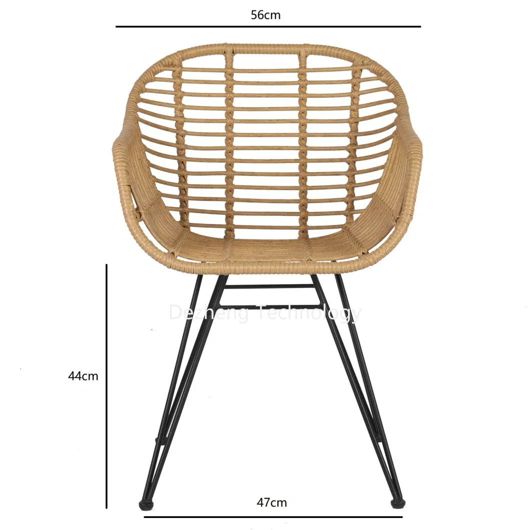 High Quality Farm Like Home Bar Outdoor Beach Dining Rattan Chair for Commercial