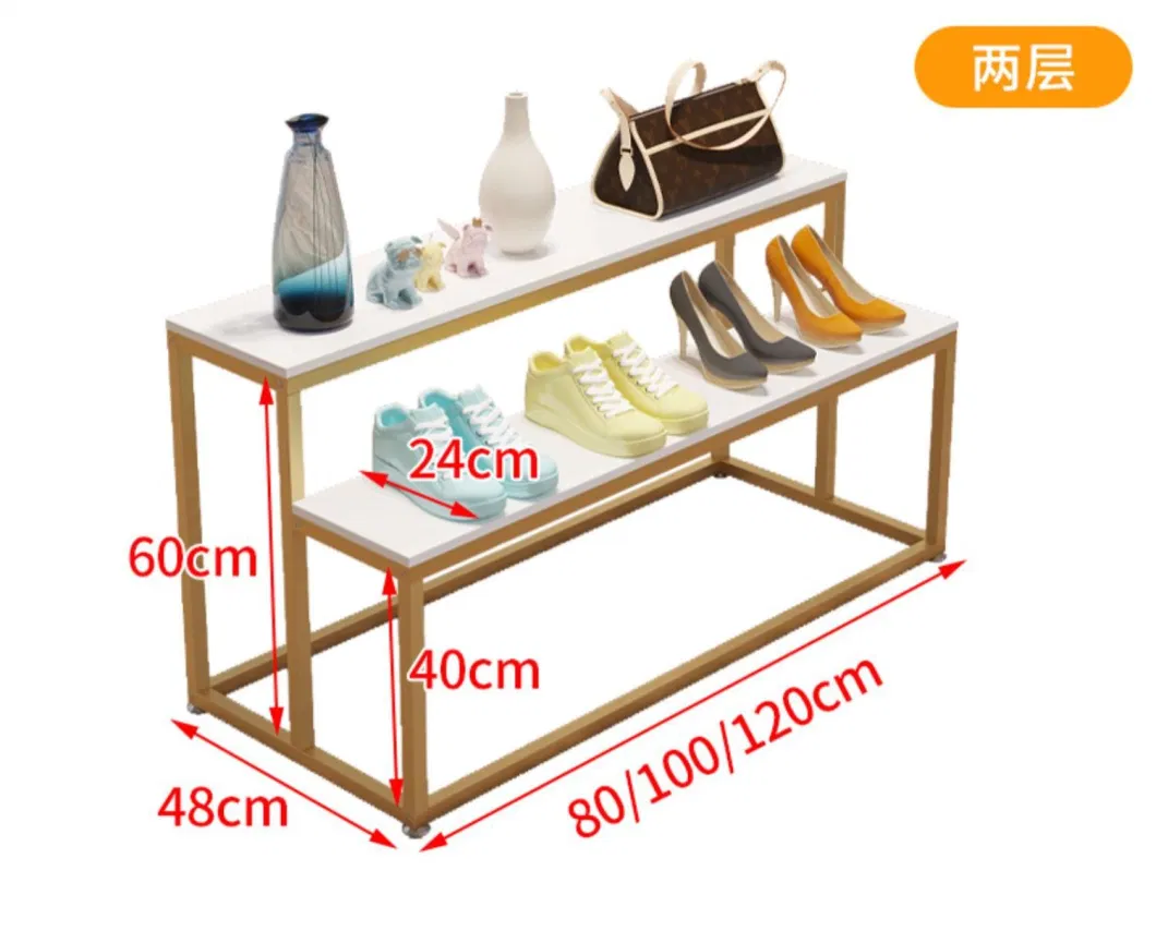 Shoe Rack Clothing Store Light Luxury Island Display Stand