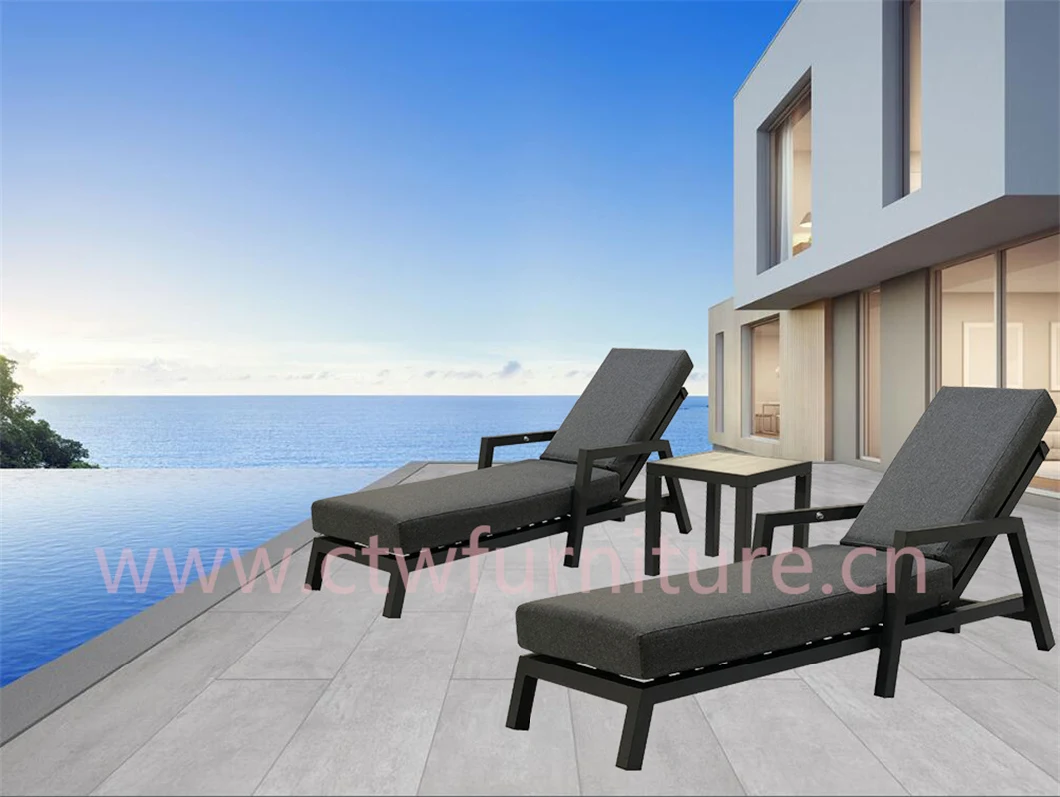 Factory Chaise Lounge Chair Luxury Outdoor Furniture Swimming Pool Sun Loungers