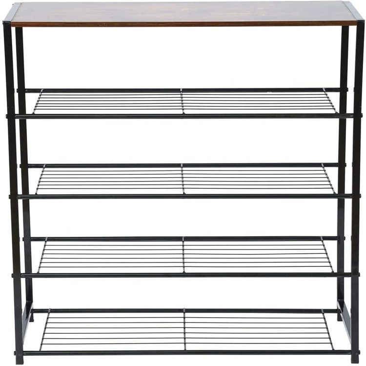 Retail 5 Tier Shoe Display Rack Modern Indoor Shoes Rack for Entryways