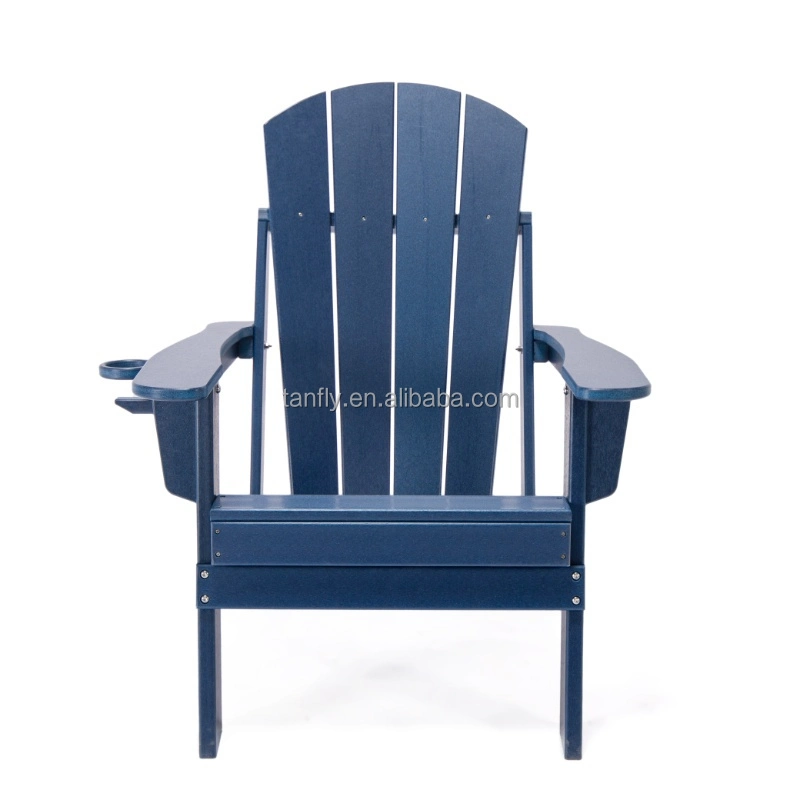 HDPE Chair Plastic Outdoor Patio Folding Adirondack Chair HDPE Plastic Wood Chairs Blue