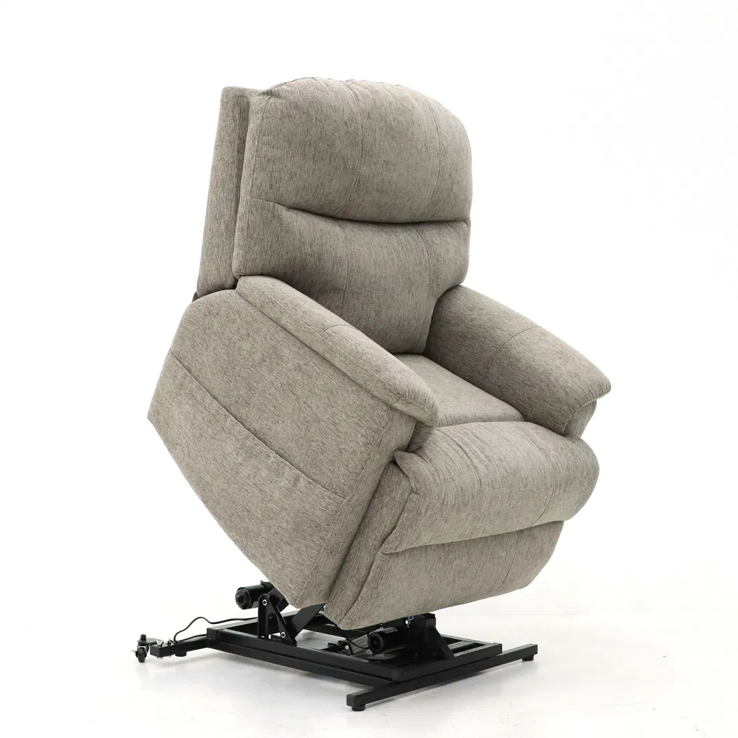 Geeksofa Linen Fabric Power Medical Lift Recliner Chair with Zero Gravity and Roller System for The Elderly