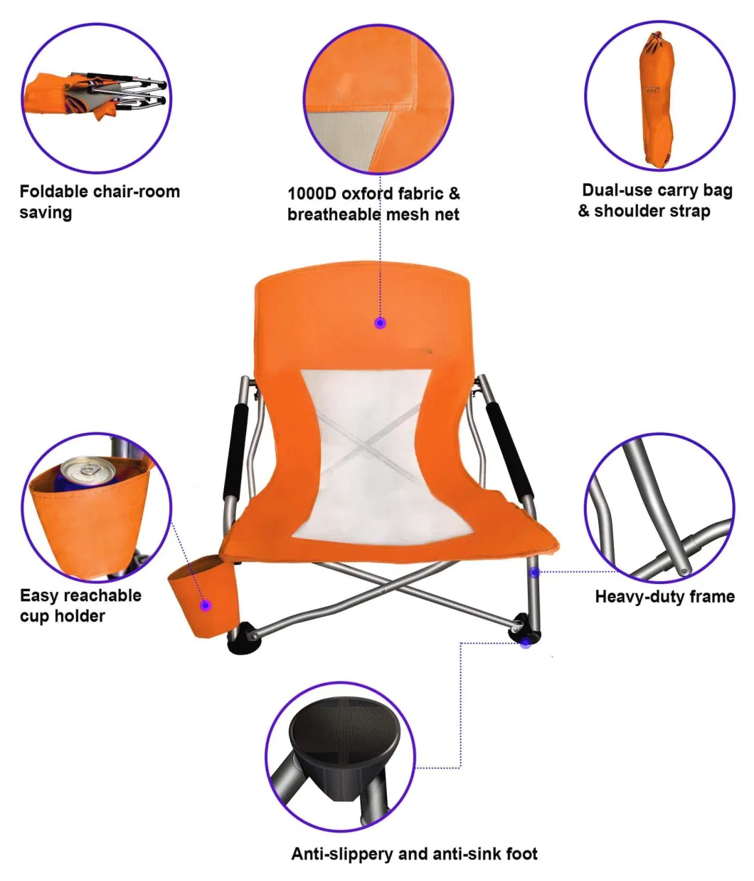 Adults 2 Pack Sling Folding Portable Concert Kids Boat Sand Beach Chair
