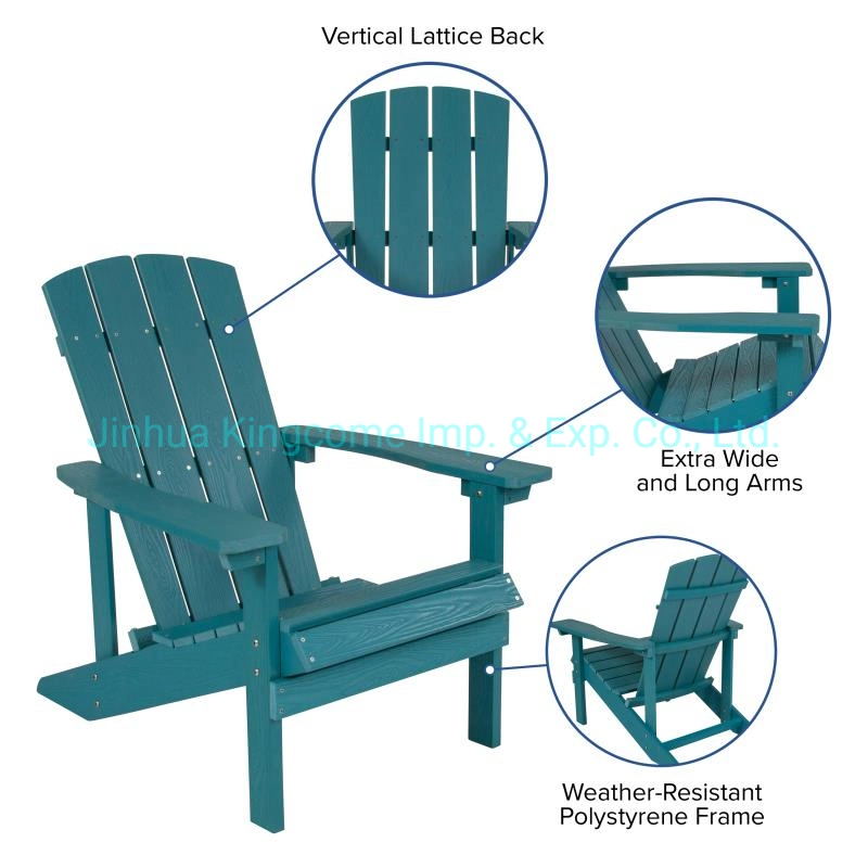 Outdoor Patio Plastic Wood Adirondack Garden Leisure Chair Cheap Price Low Price Beach Chair Kd Plastic Chairs in Cafes and Restaurants in Sea Foam