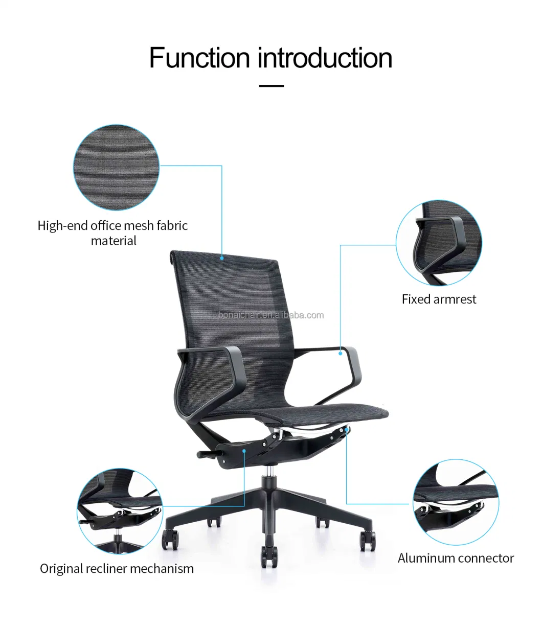 MID Back Premium Quality Lifting Rotating Furniture Breathable Mesh Office Manager Executive Director Chair Modern Design