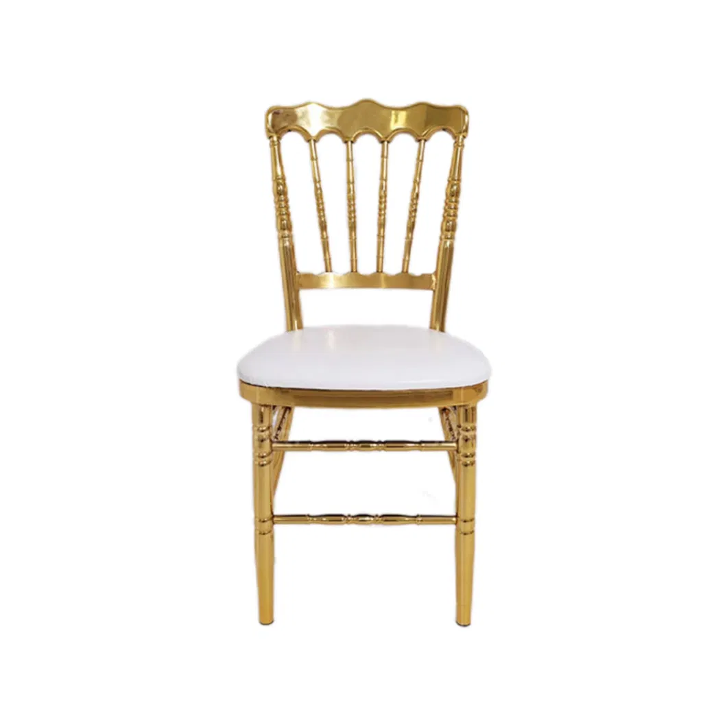 Wedding Banquet Rose Gold Banquet Wedding Chair Napoleon Hotel Dining Chair