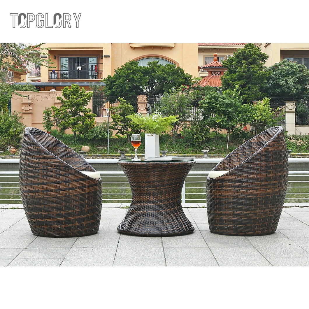 Modern Wholesale Outdoor Garden Patio Aluminum Metal Leisure Coffee Table Furniture Rattan Wicker Chair