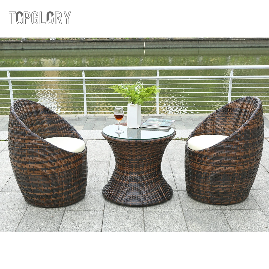 Modern Wholesale Outdoor Garden Patio Aluminum Metal Leisure Coffee Table Furniture Rattan Wicker Chair