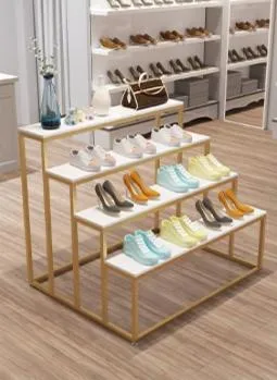 Shoe Rack Clothing Store Light Luxury Island Display Stand