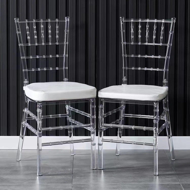 Transparent Acrylic Resin Event Wendding Banquet Tiffany Chiavari Crystal Chair