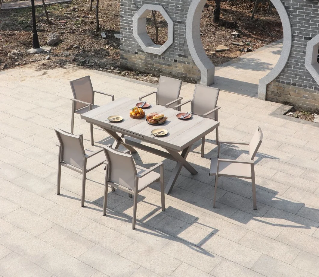 Aluminum Screen Cloth Art Furniture, Outdoor Leisure Small Courtyard Garden Outdoor Balcony Tensile Cast Aluminum Solid Table