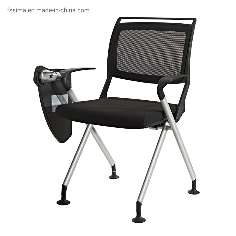 White Mesh Lecture Chair with Fold up Seat