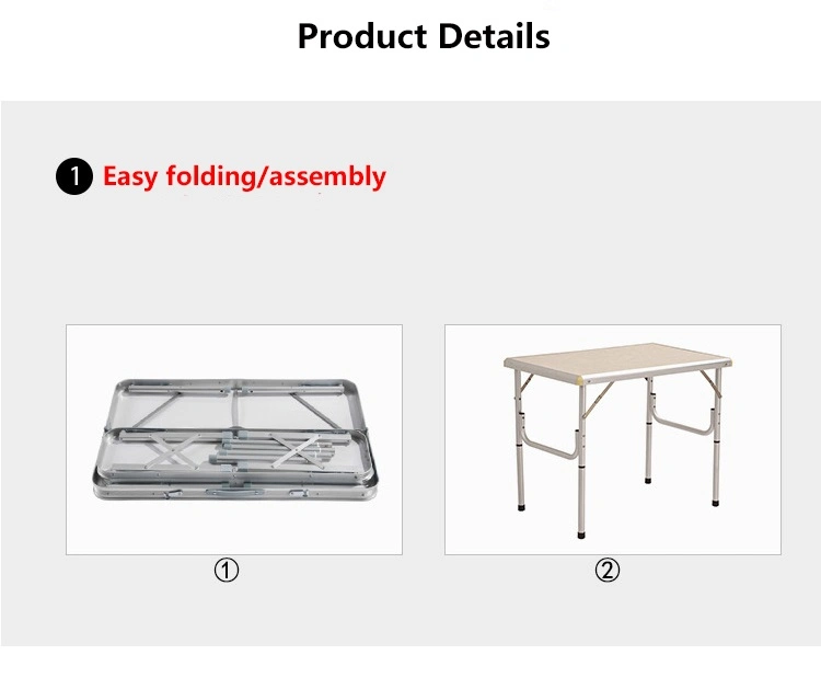 Outdoor Dining Table Aluminium Collapsible Portable Table