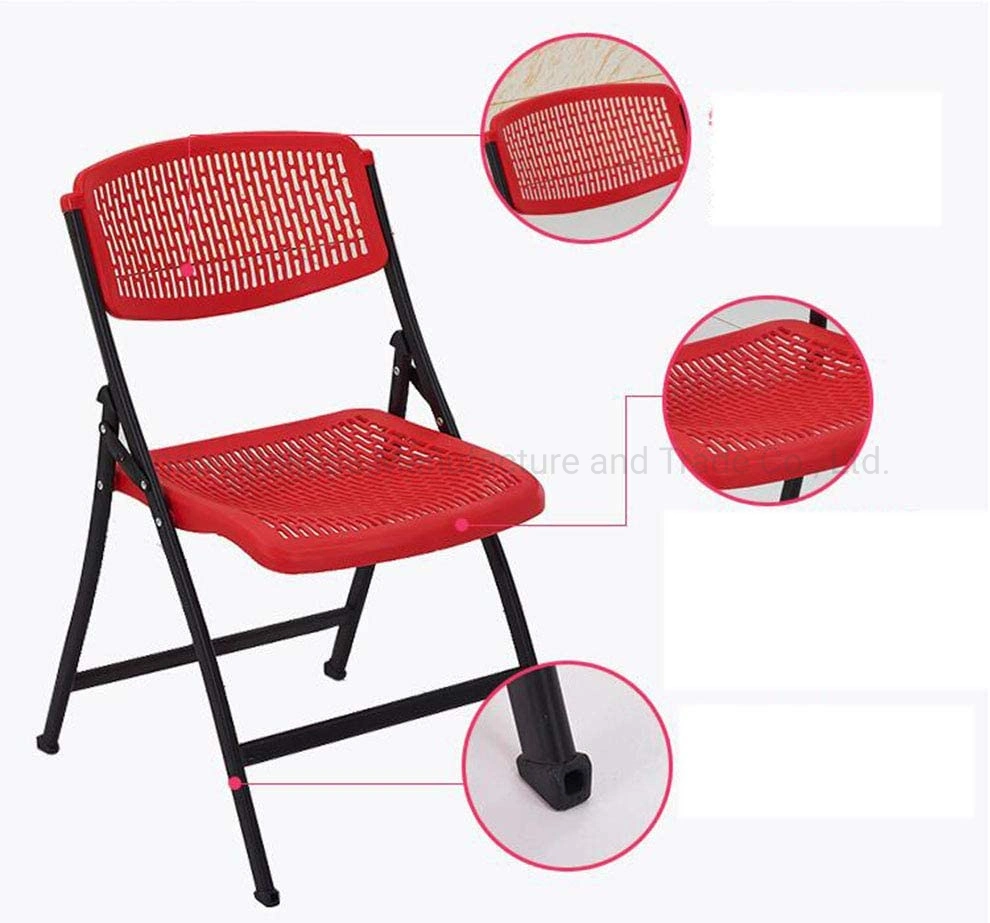 Hot Sale Outdoor Garden Furniture Premium Steel Frame Metal Folding Chair with Plastic Reticular Net Breathable Seat and Back