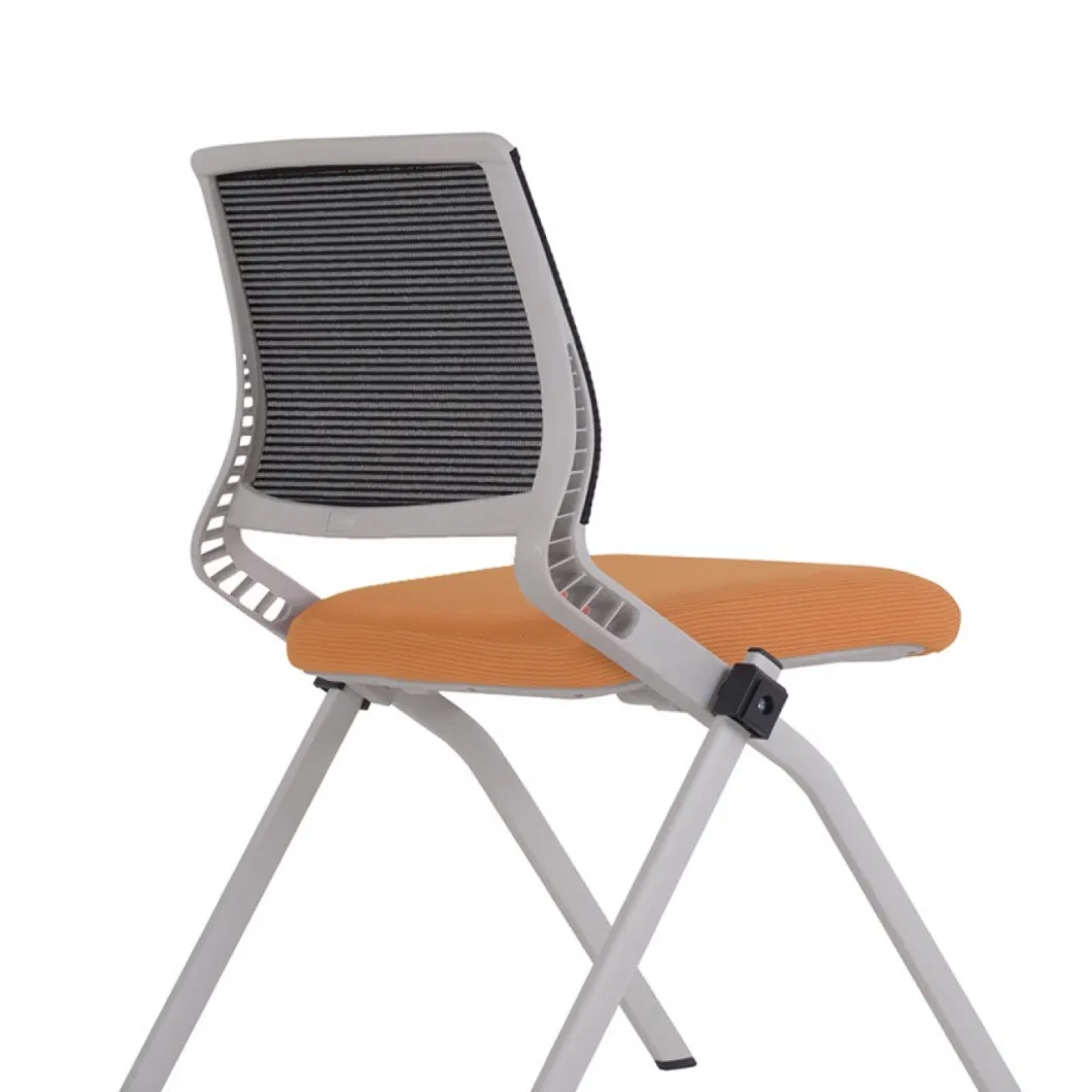 White Mesh Lecture Chair with Fold up Seat