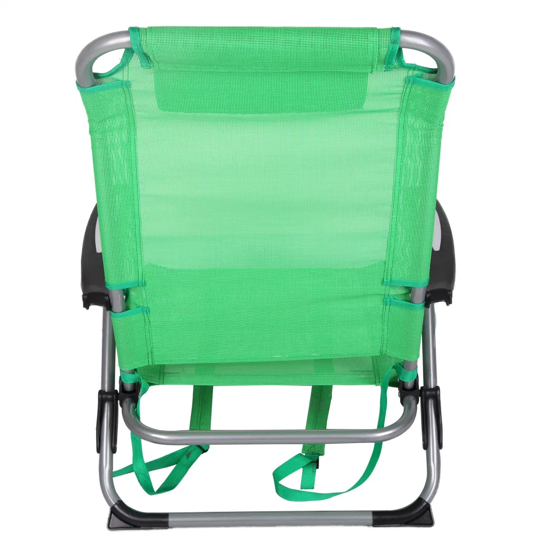 Outdoor Folding Backpack Steel Sand Beach Chair