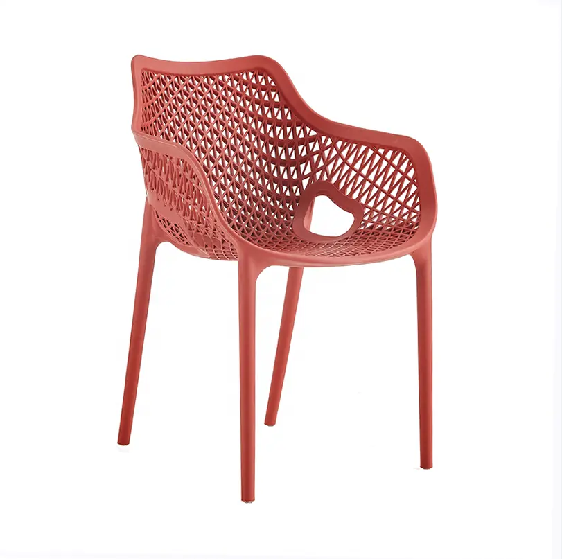 Nordic Plastic Chairs, Modern Dining Chairs, Leisure Outdoor Stackable Hollow Chairs