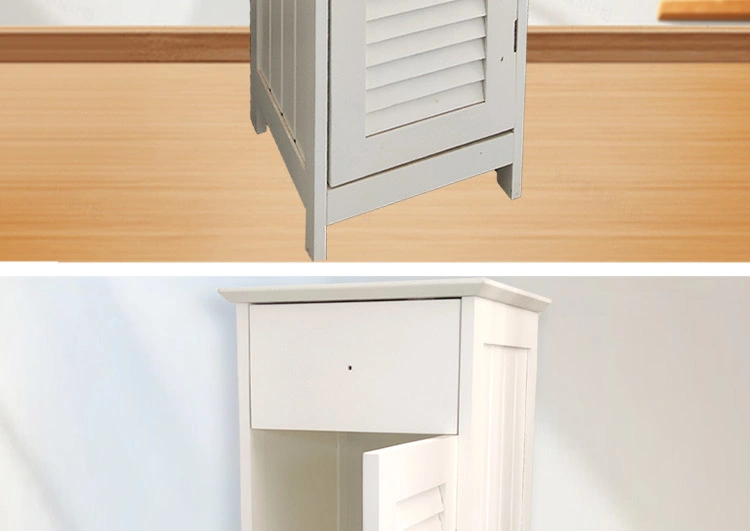 Single Door Shoe Cabinet Small Narrow Shutter Door Breathable Solid Wood Shoe Cabinet