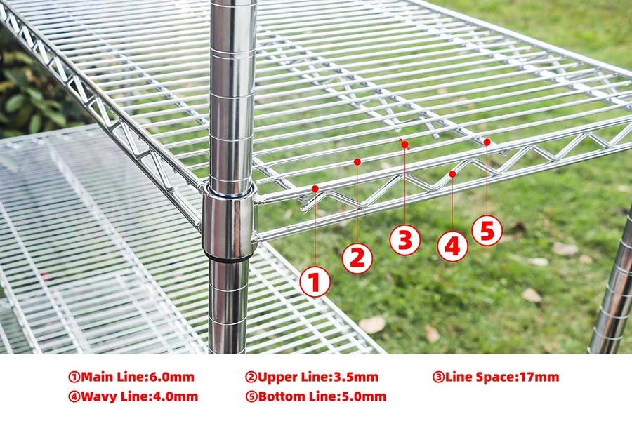 Multi-Layer Stainless Steel Carbon Steel Storage Wire Rack