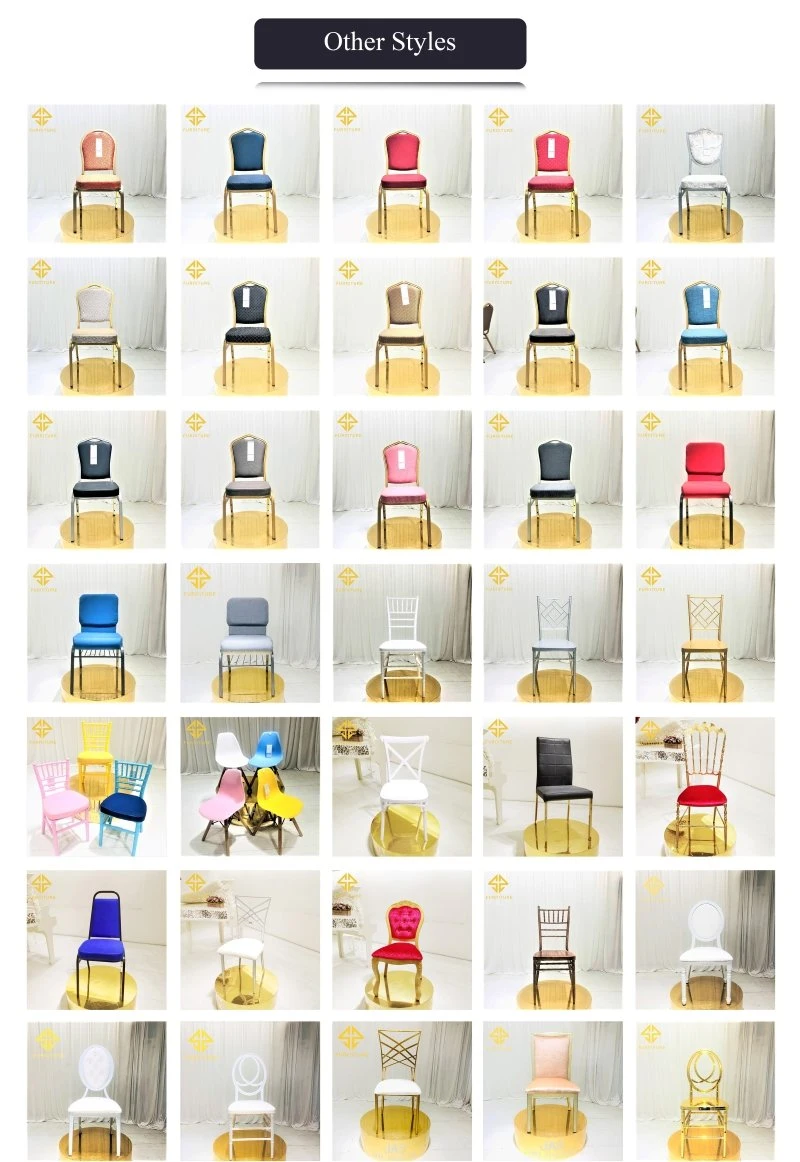 Hotel Stacking Gold Wedding Phoenix Chairs for Sale