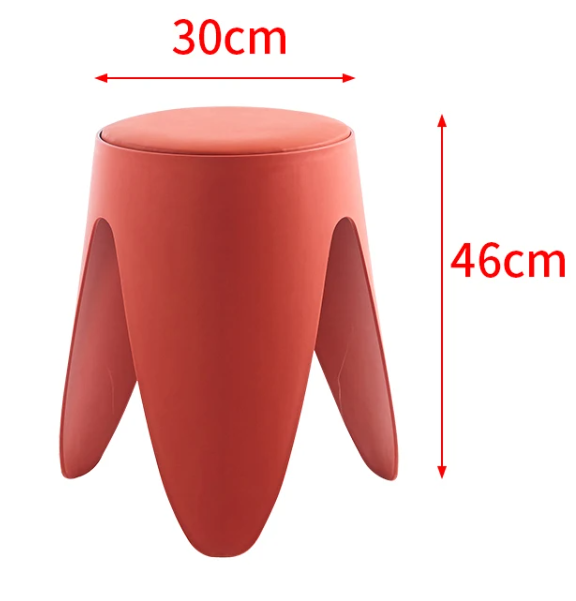 Round Plastic Stools for Kitchen Bedroom Dining Hotel Living Room Use