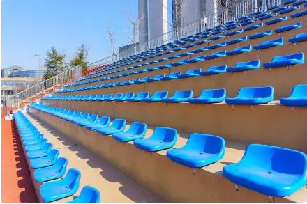 Outdoor Folding Plastic Beach Chairs HDPE Blow Moulding Seat Stadium Seat