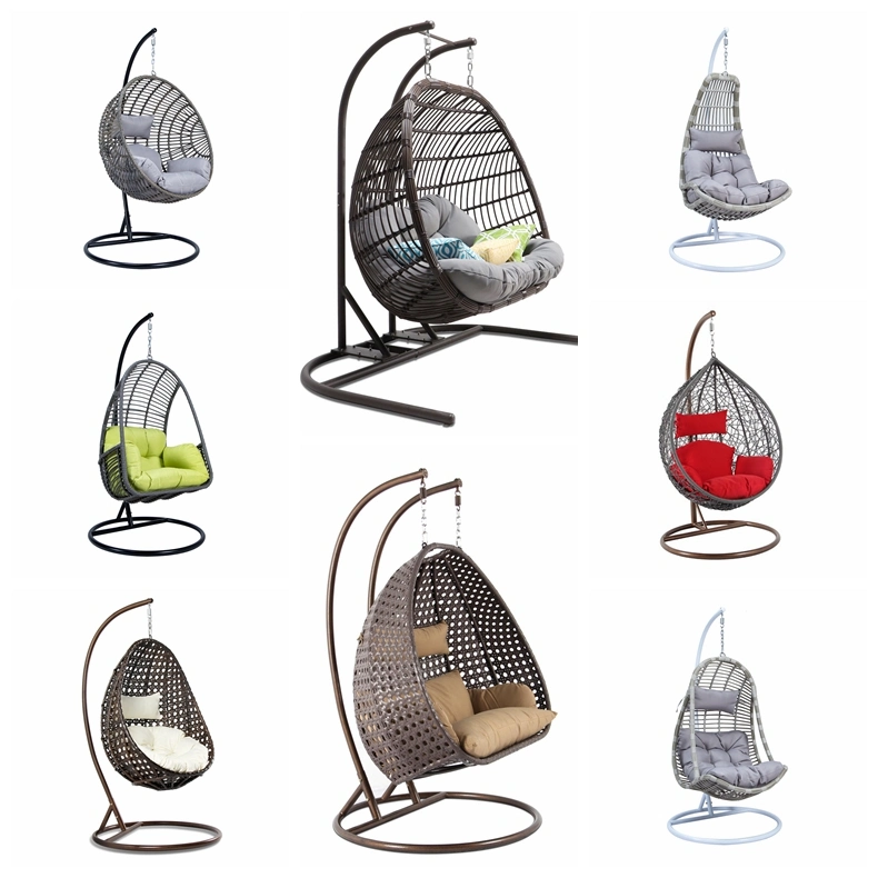 Rope Woven Hanging Patio Swing Egg Chair Rattan Pod Outdoor Furniture Egg Chair