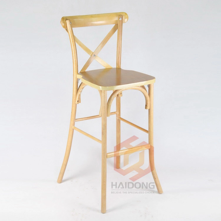 Quality Solid Beech Wood Cross X Back Dining Chairs Barstool