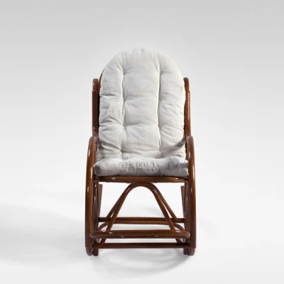 Cómoda Mecedora de mimbre mimbre natural con cojín silla Sillón