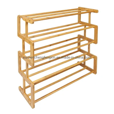 La decoración del hogar de nivel 5 Organizador de Almacenamiento en rack de zapatos de madera