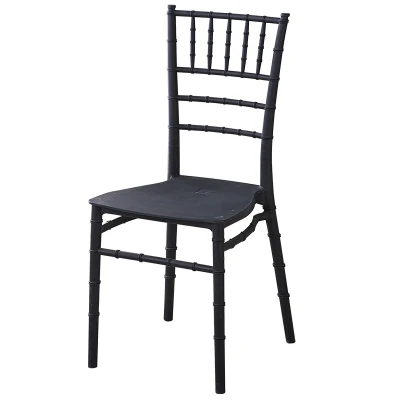 Restaurante al aire libre Mobiliario de comedor plástico Picnic resina Chiavari Tiffany Crystal Napoleón Banquete Boda comedor silla para el Jardín Banquete