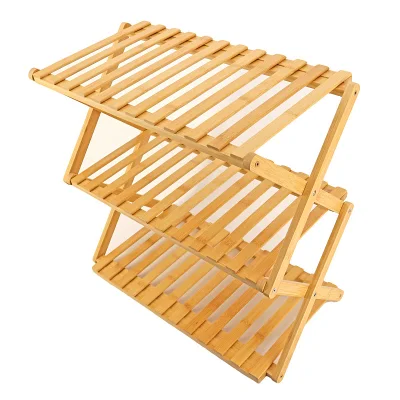  Directa de Fábrica de multicapas de bambú el bambú Rack Zapata 3-tier Bandeja para rack de bambú Zapata banco