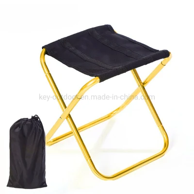 Ligero plegable pequeña tela Oxford 600d la pesca de aluminio regulable taburete Asa portátil llevar Mini jardín de la pesca de bolsillo plegable Silla de playa