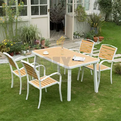  Mobiliario de jardín exterior Set comedor silla Mesa Balcón respaldo Sillón