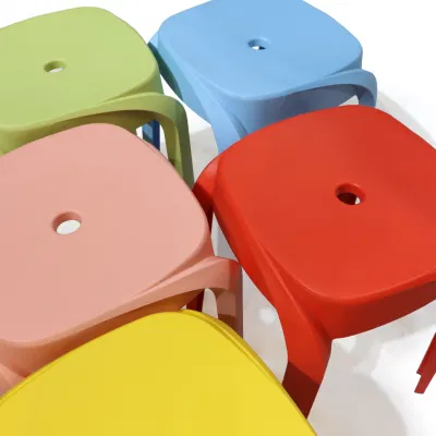  Moderno apilable de Plástico PP blanco Muebles de Comedor Cafetería Sillas de comedor silla de comedor colorido de los países nórdicos para el hogar