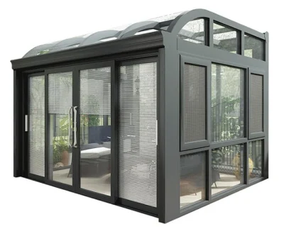  Nuevo diseño personalizado de vidrio aluminio solarium para jardín Casa Villa spa al aire libre gimnasio en casa de la casa de cristal profesional fabricante de China
